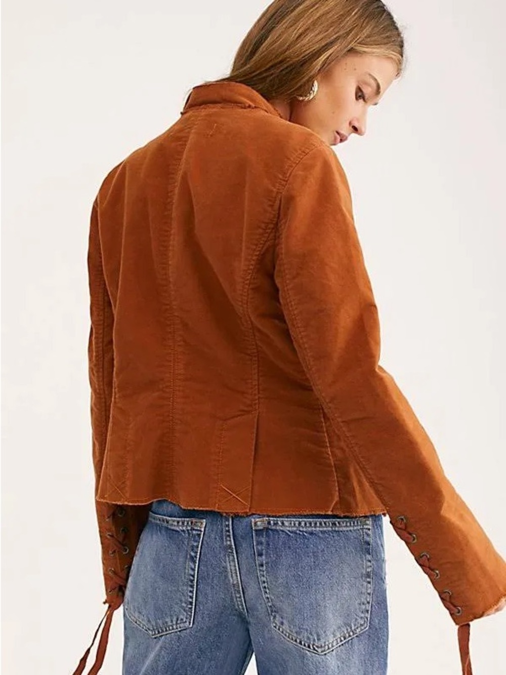 Free People Olive Green Ella Sergeant Jacket - Picture 11 of 12